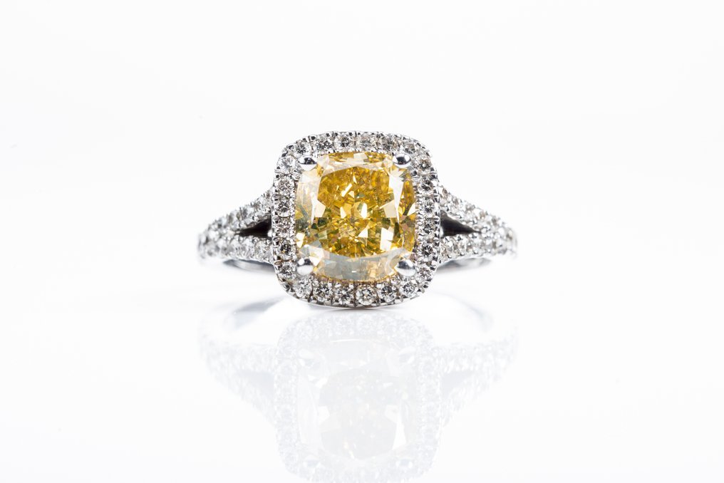 Stapelring - 18 kt Weißgold -  3.14ct. tw. Diamant  (Natürlich) - Diamant #1.1