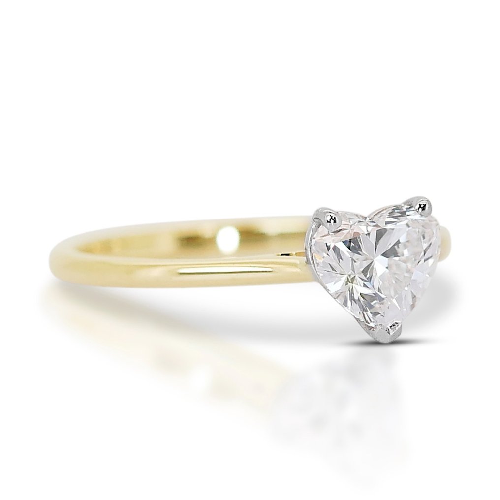 Ring - 18 kt. Yellow gold -  1.00ct. tw. Diamond  (Natural) #1.2