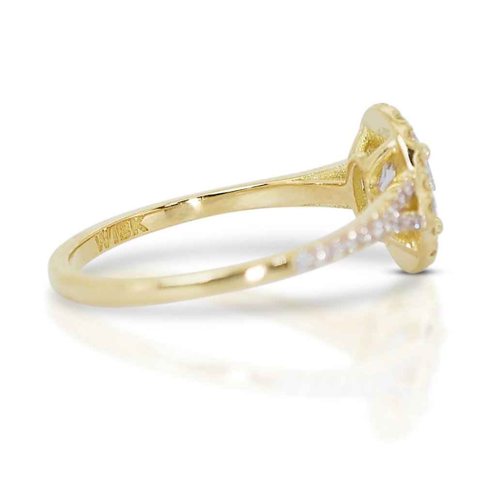 Anillo - 18 quilates Oro amarillo -  1.04 tw. Diamante  (Natural) - Diamante #2.1