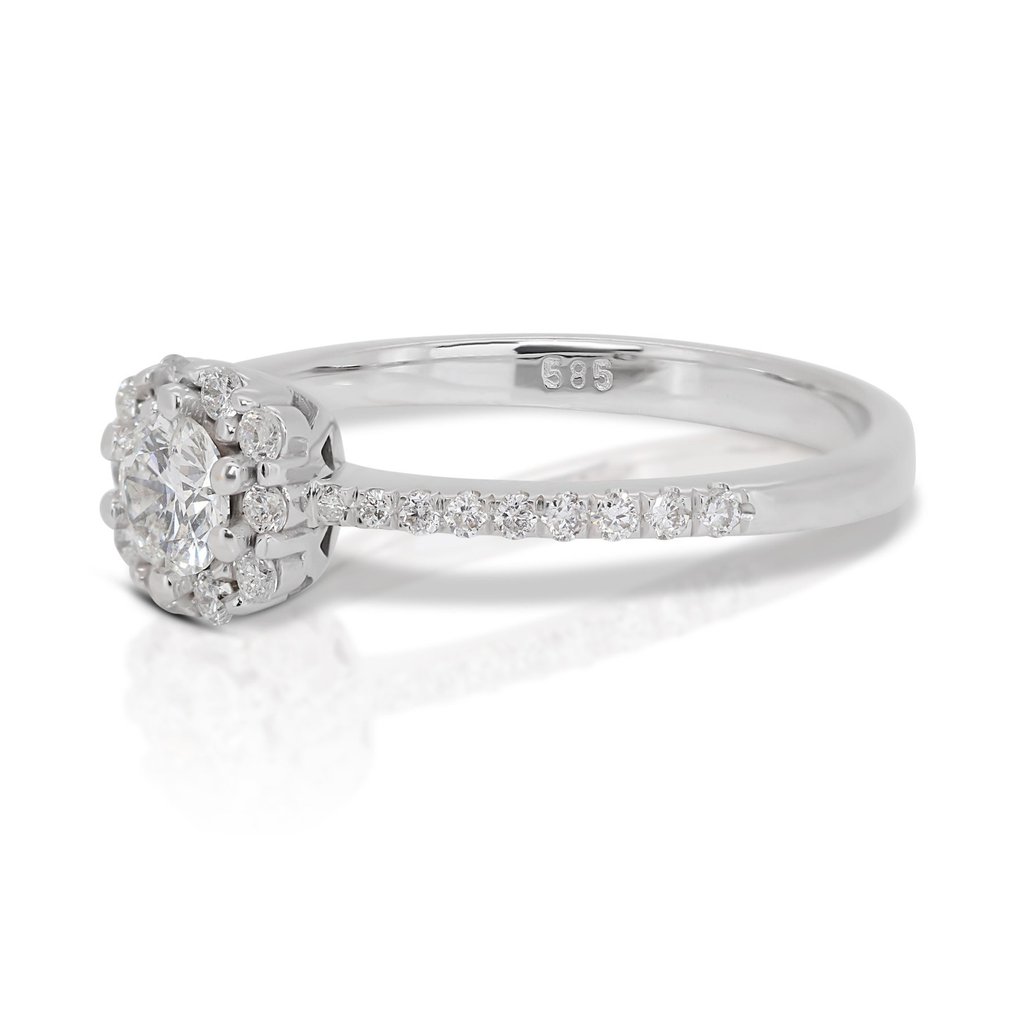 - 1.05 Total carat Weight Diamonds - - Ring - 14 karaat Witgoud Diamant  (Natuurlijk) - Diamant #2.1
