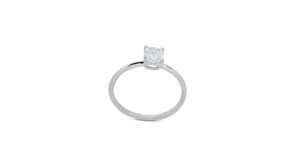 Bague - 18 carats Or blanc -  1.00ct. tw. Diamant  (Naturelle) #2.2