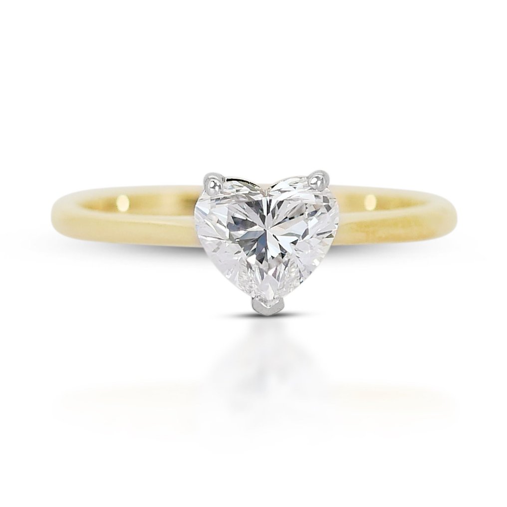 Ring - 18 kt. Yellow gold -  1.00ct. tw. Diamond  (Natural) #1.1