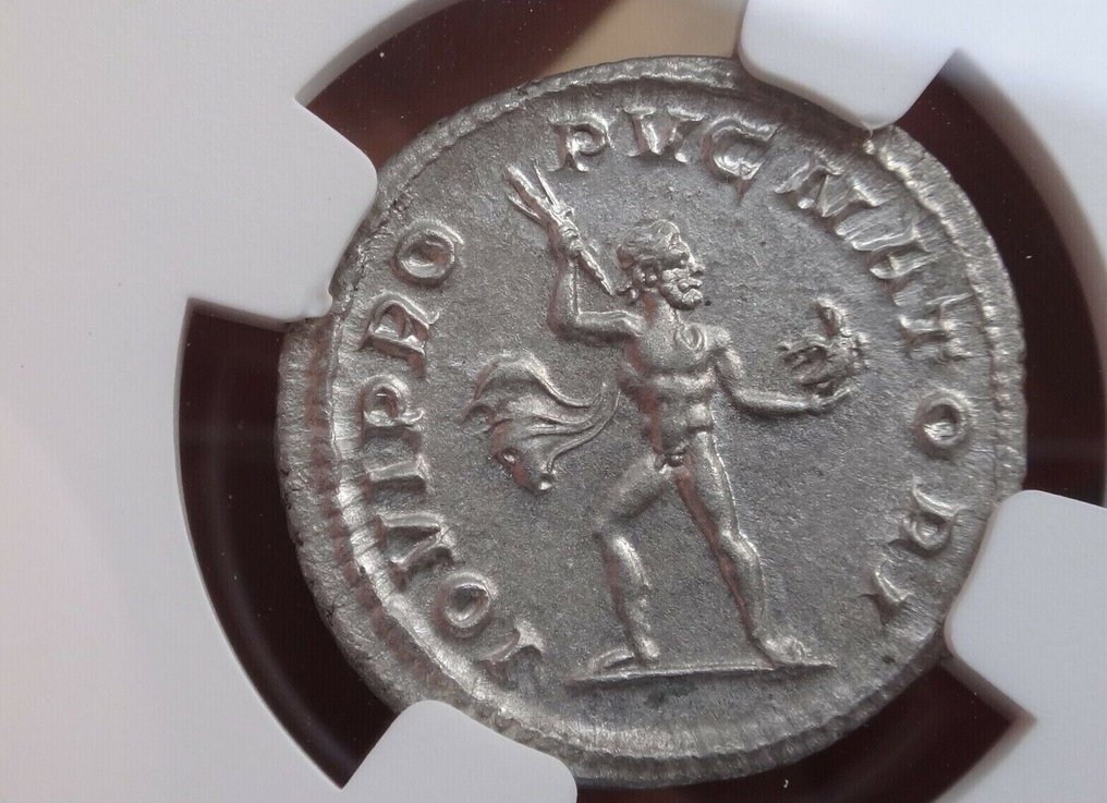 Império Romano. NGC MS 5/5- 3/5 Severus Alexander AD 222-235.. Denarius #1.1