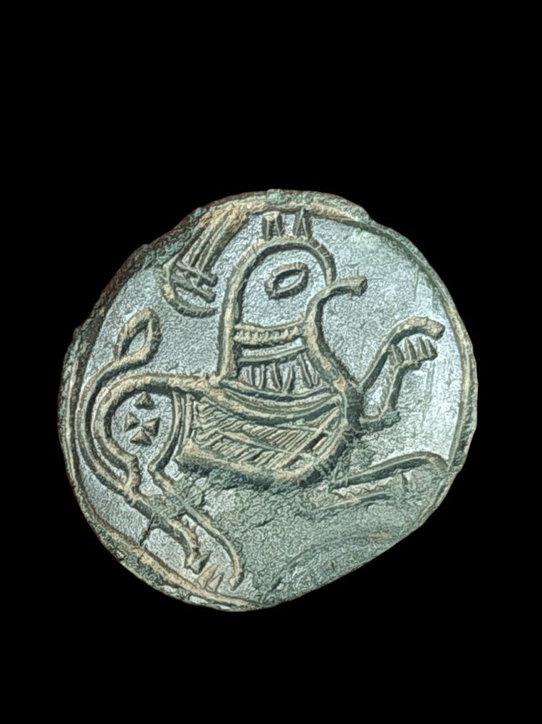 Bizánci korszak remek falilámpája egy oroszlán rendkívül részletes ábrázolásával Bronz Ékszer rátét  (Nincs minimálár) #1.2