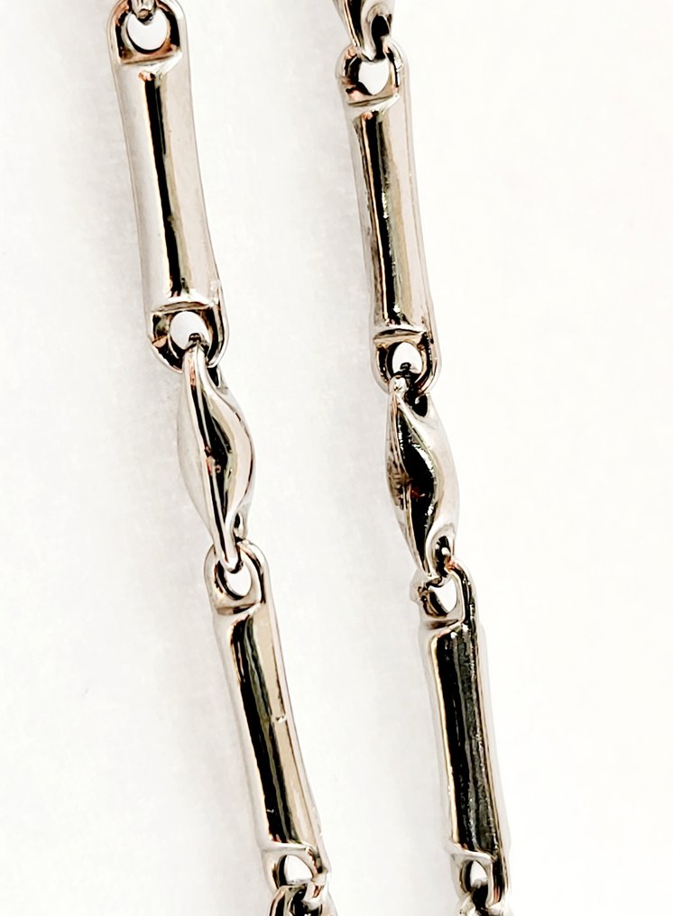 Collier avec pendentif - 18 carats Or blanc, Or jaune -  0.46ct. tw. Diamant (Naturelle)  #2.1