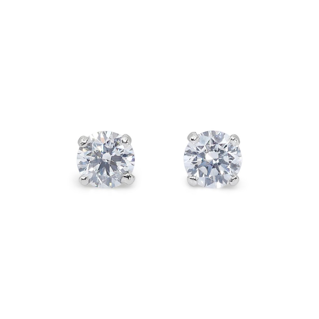 - 1.56 Total Carat Weight Diamonds - - Boucles d'oreilles - 18 carats Or blanc -  1.56 tw. Diamant  (Naturelle) #1.1