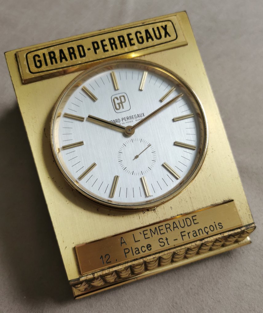 桌鐘和座鐘 - Girard Perregaux -   黃銅 - 1970-1980 #2.1