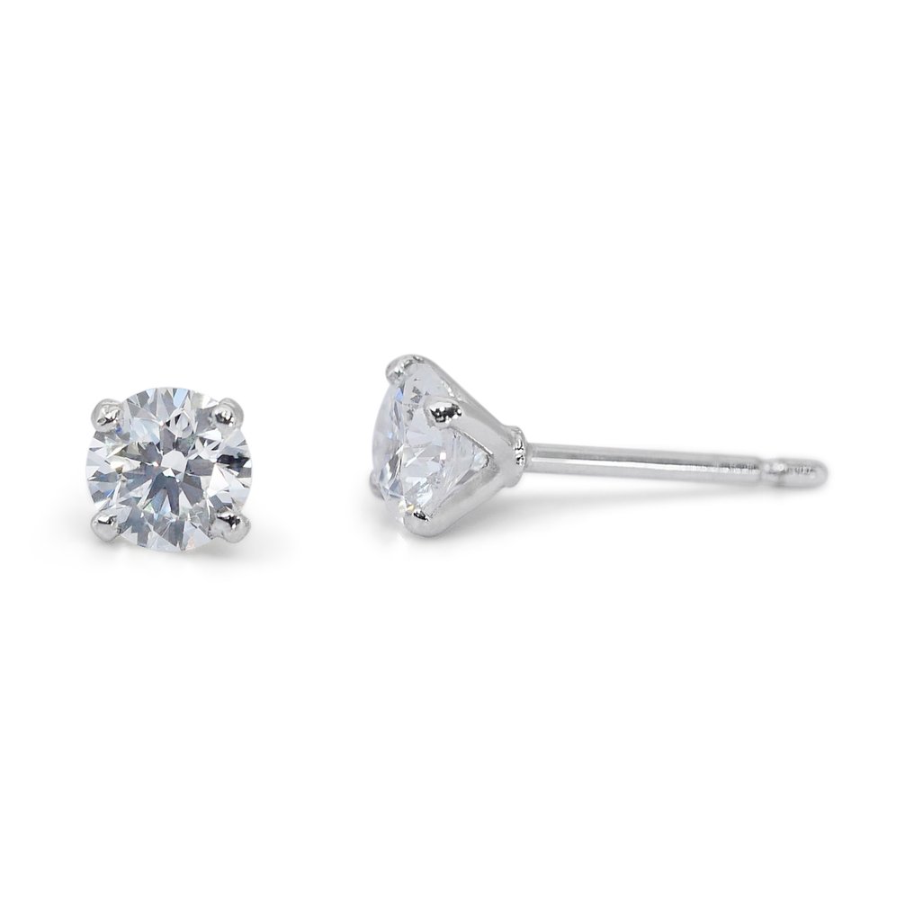 - 1.56 Total Carat Weight Diamonds - - Boucles d'oreilles - 18 carats Or blanc -  1.56 tw. Diamant  (Naturelle) #1.2