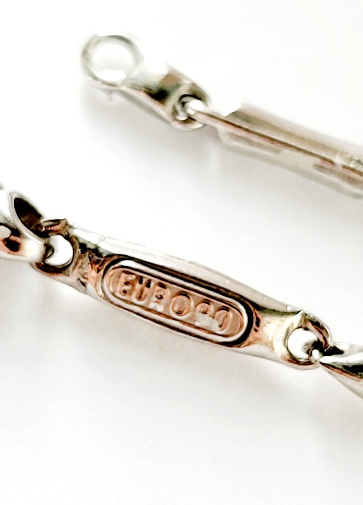 Collier avec pendentif - 18 carats Or blanc, Or jaune -  0.46ct. tw. Diamant (Naturelle)  #4.3