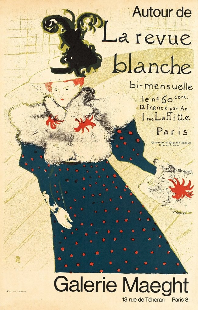 Henri de Toulouse Lautrec - La Revue Blanche (lithography, 1966) - Anni ‘60 #1.1