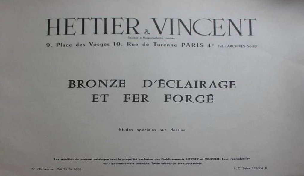 Hettier & Vincent - Paris vers 1930 - Candelabru - Bronz argintiu - 57 cm #3.1