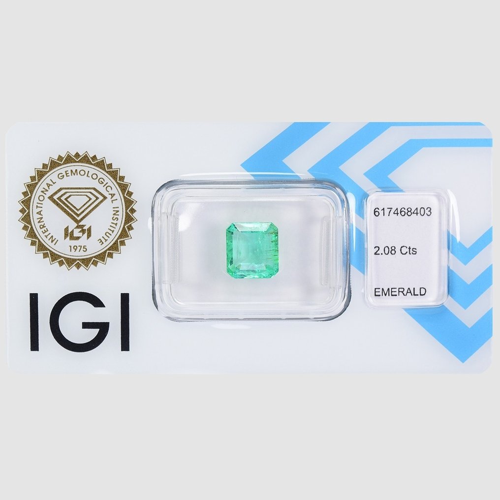 Grün Smaragd  - 2.08 ct - International Gemological Institute (IGI) #1.1