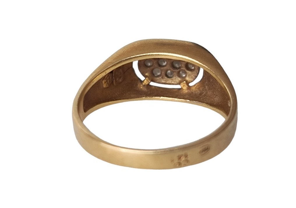 Δαχτυλίδι - 18 καράτια Κίτρινο χρυσό Διαμάντι  (Φυσικό) #3.2