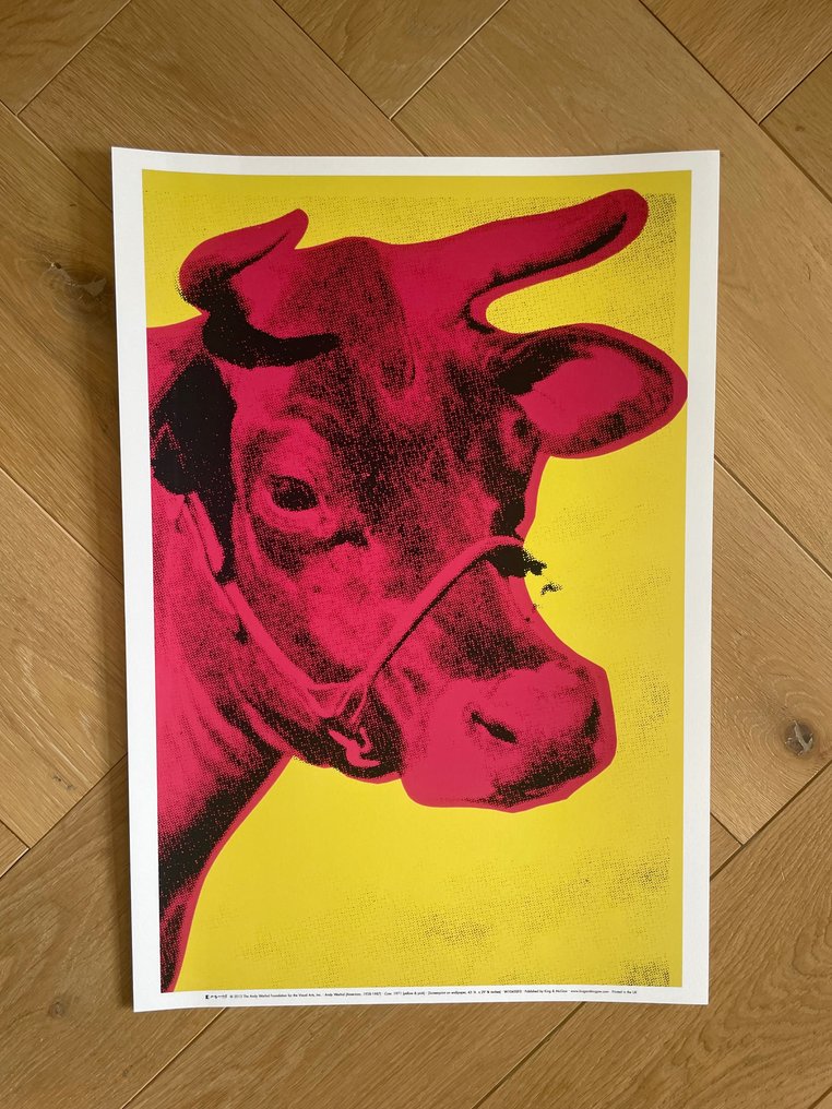 Andy Warhol (after) - (1928-1987), Cow, 1971, (yellow&pink), Printed in UK , 250 gsm coated graphic paper, Copyright 2013 #2.1