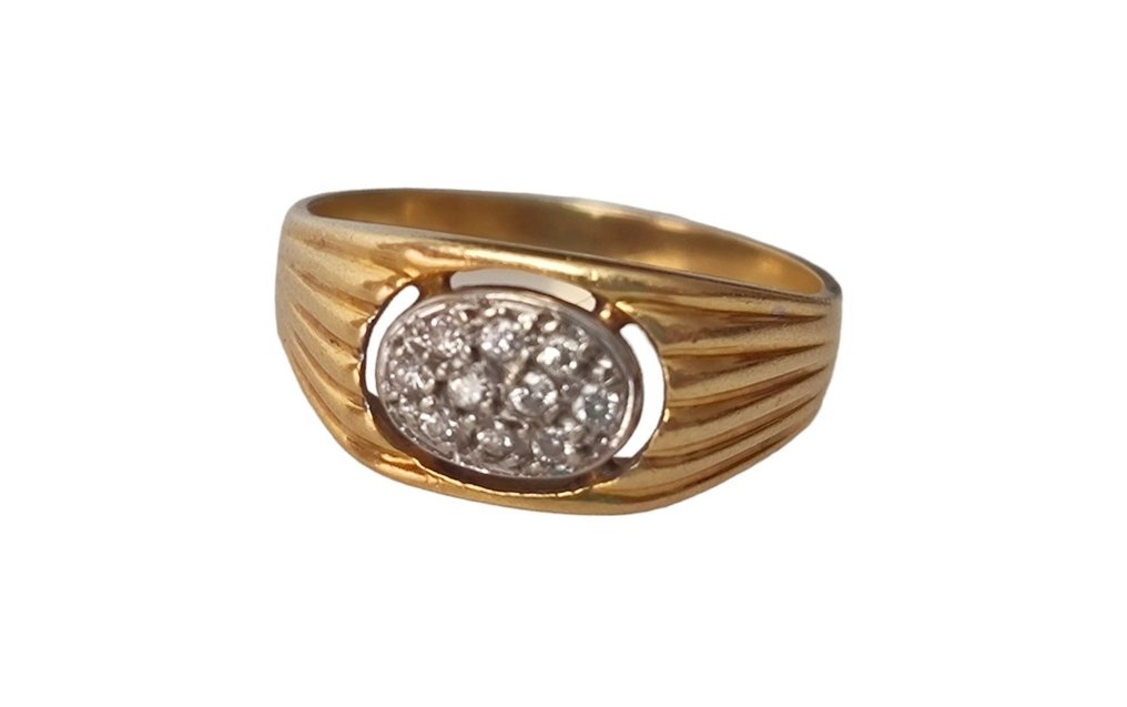 Δαχτυλίδι - 18 καράτια Κίτρινο χρυσό Διαμάντι  (Φυσικό) #2.2