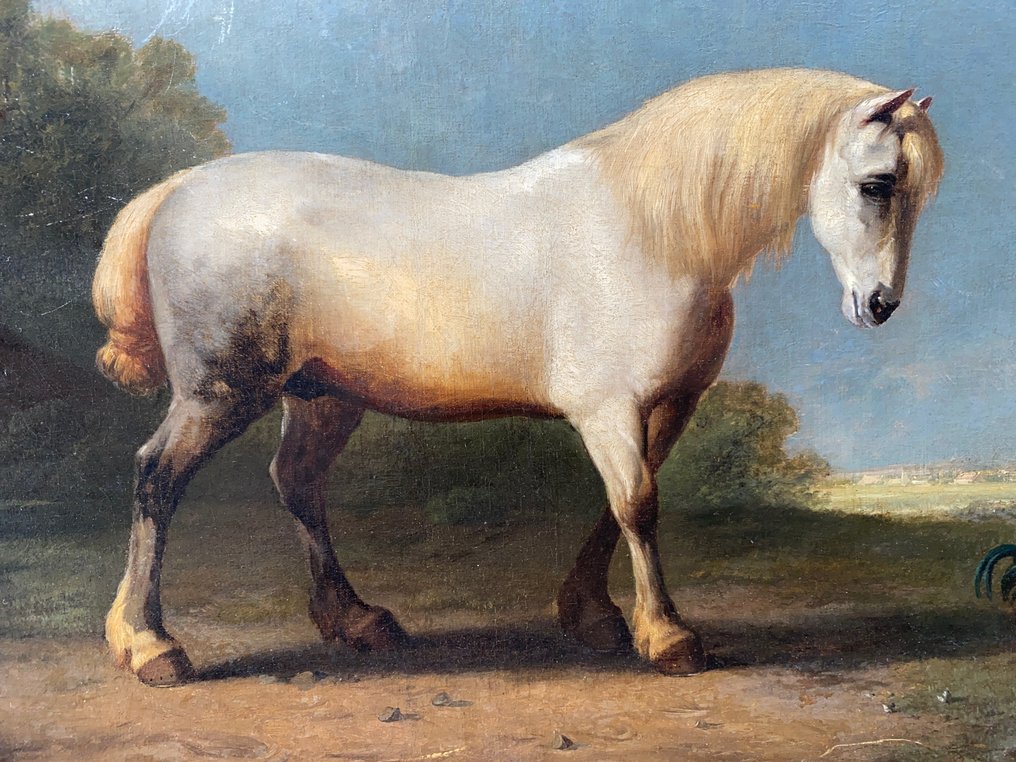 Frans van Severdonck (1809-1889) - Pferd vor einem Bauerngehöft #2.2