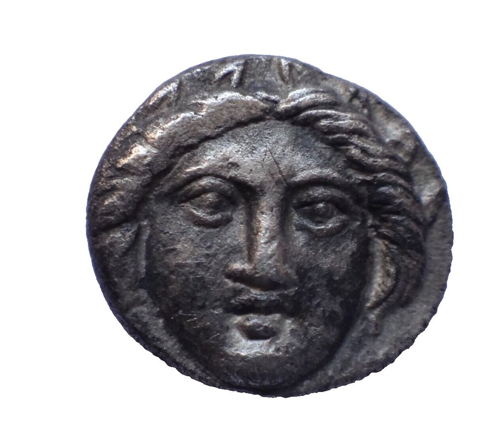 Grecia (antică). Thrace, Apollonia Pontika AR  Circa 375-335 BC. Diobol #1.2