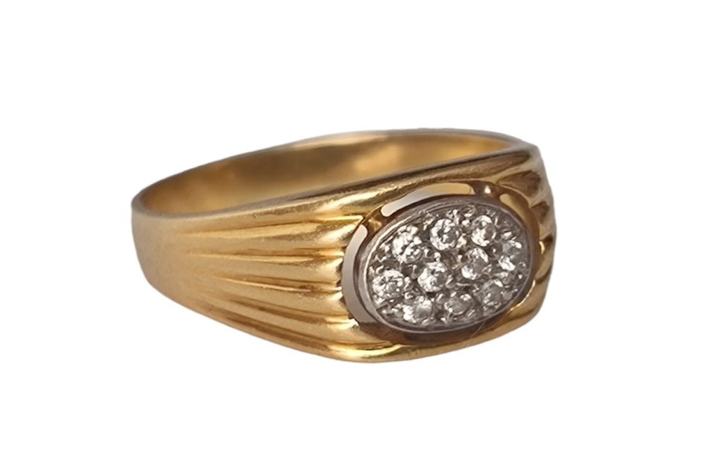 Δαχτυλίδι - 18 καράτια Κίτρινο χρυσό Διαμάντι  (Φυσικό) #3.1