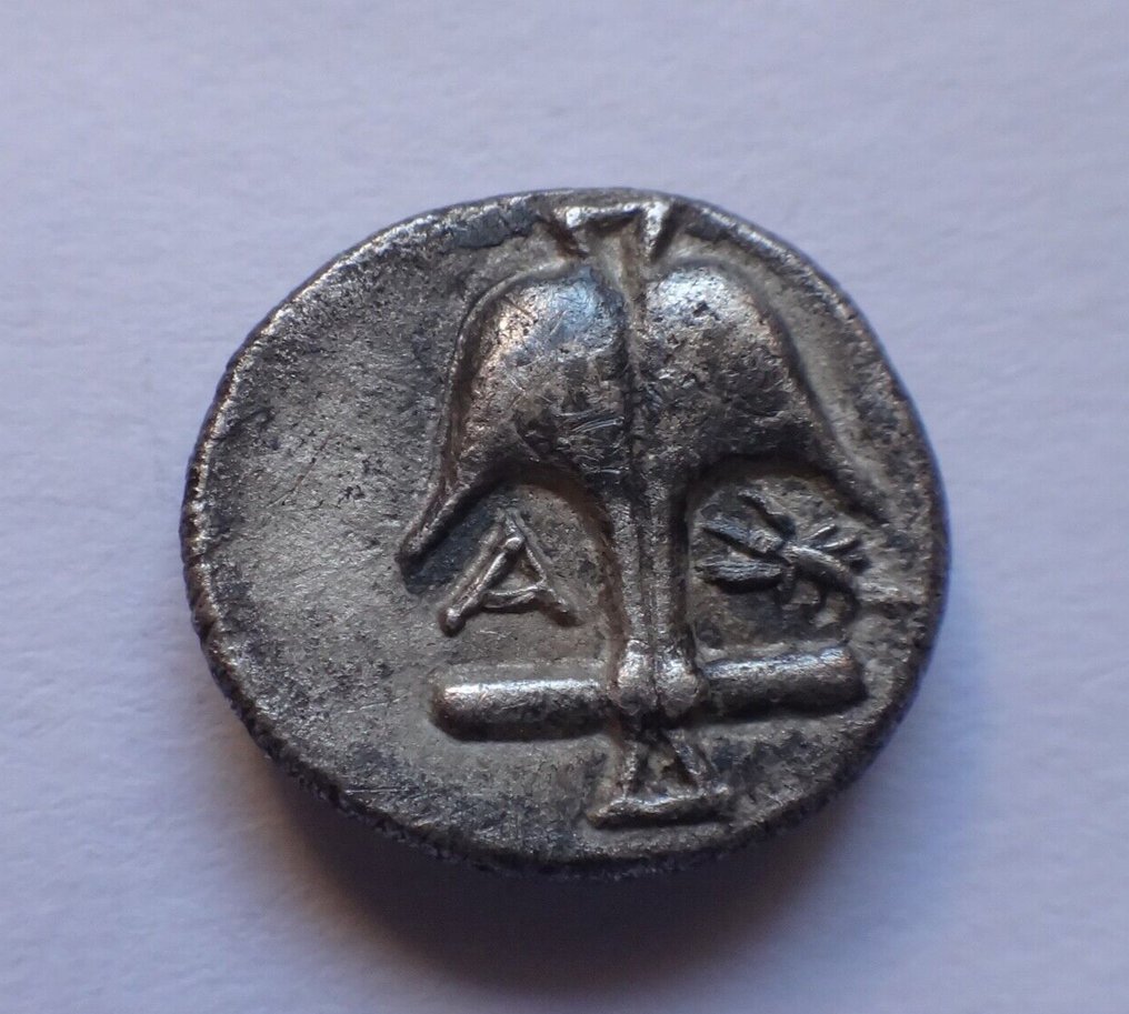 Grèce (ancienne). Thrace, Apollonia Pontika AR  Circa 375-335 BC. Diobol #2.1