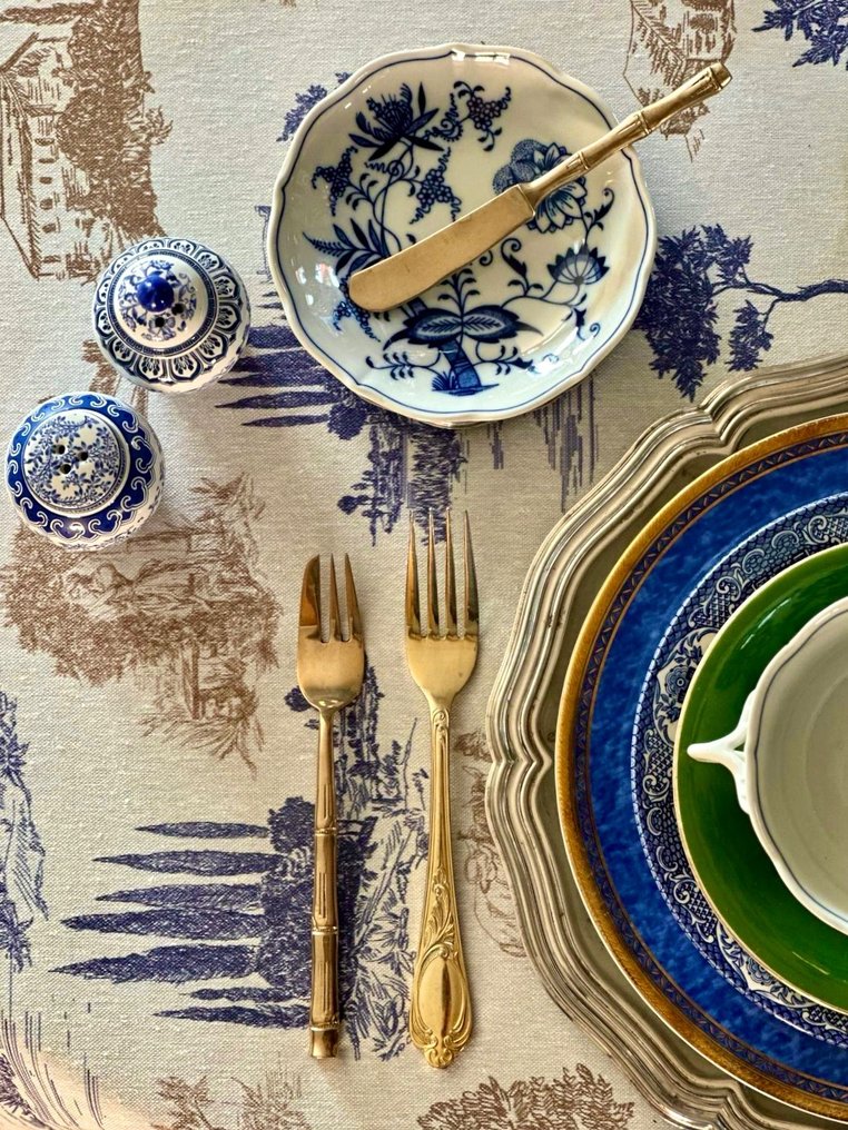 Tablecloth for large tables, toile de jouy 2.70 x 1.80 - Tablecloth  - 270 cm - 180 cm #4.3