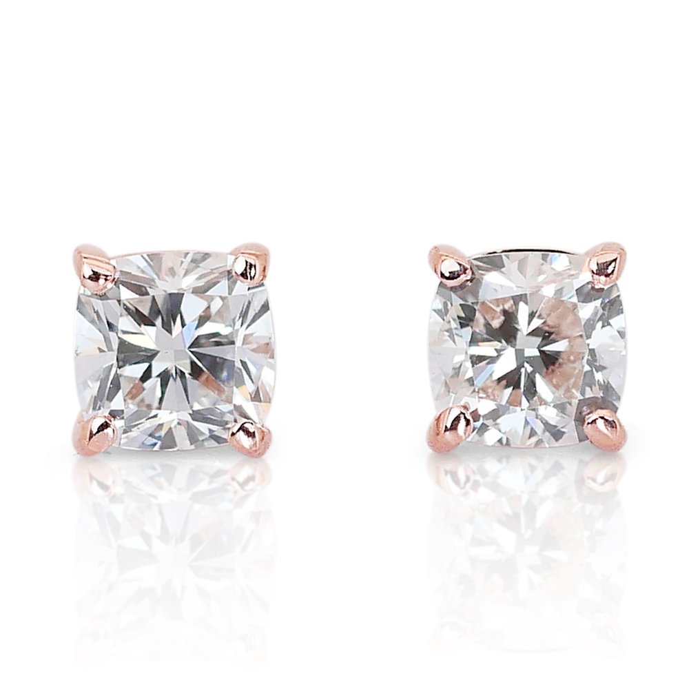 - 1.61 Total Carat Weight Diamonds - - Orecchini - 14 carati Oro rosa Diamante  (Naturale) #1.1