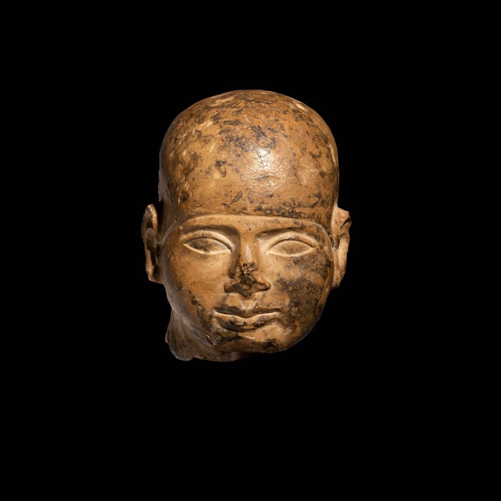 Muinainen Egypti Kovettunut kalkkikivi Ptahin jumalan veistos. Myöhäinen ajanjakso, 664 - 332 eKr. 10,5 cm korkeus. #1.1