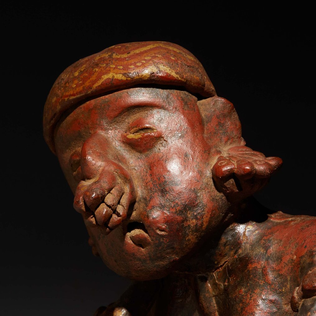 Nayarit, Mexico Terracotta Antropomorfe figuur. C. 100 v.Chr. - 250 n.Chr. 22 cm H. Met Spaanse exportvergunning. #1.2