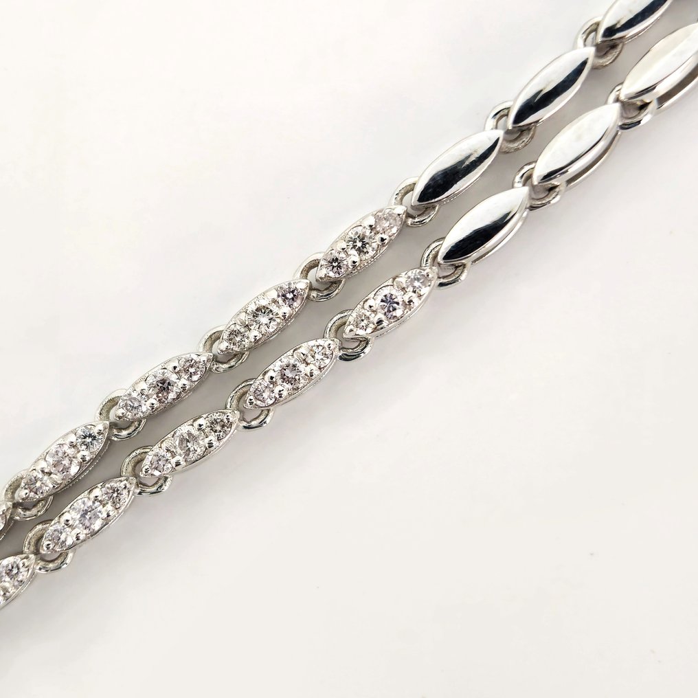 2.22 ct Fancy Pink Diamond Designer Necklace - Halskæde - 14 karat Hvidguld Diamant  (Natur) #2.1