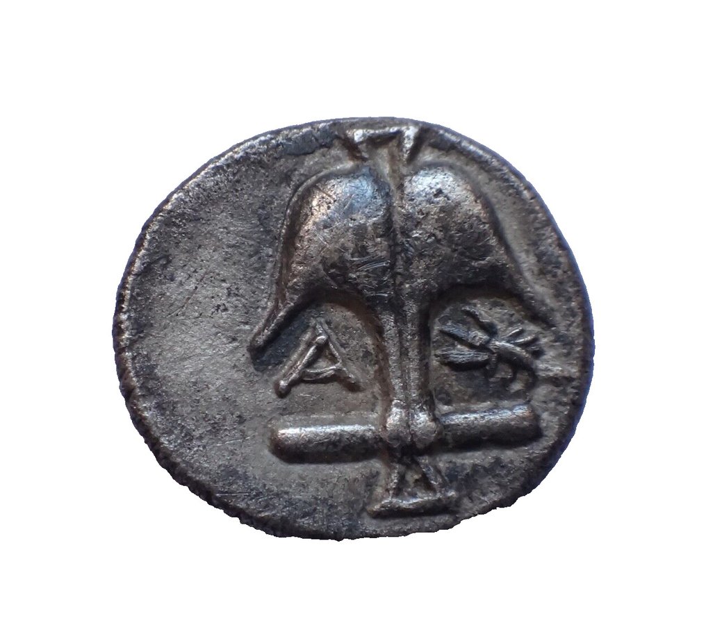 Grecia (Antigua). Thrace, Apollonia Pontika AR  Circa 375-335 BC. Diobol #1.1