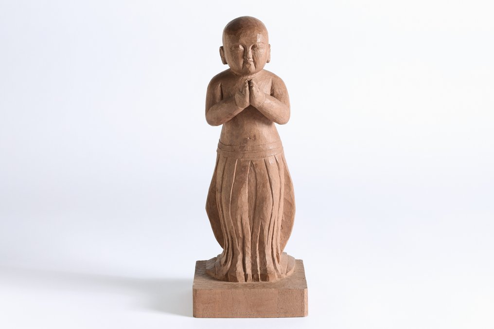 Buddah Statue of Prince Shōtoku 南無仏太子 by Kubota Yoshimichi 久保田俶通 with Wooden Box - 木 - 日本  (沒有保留價) #2.1