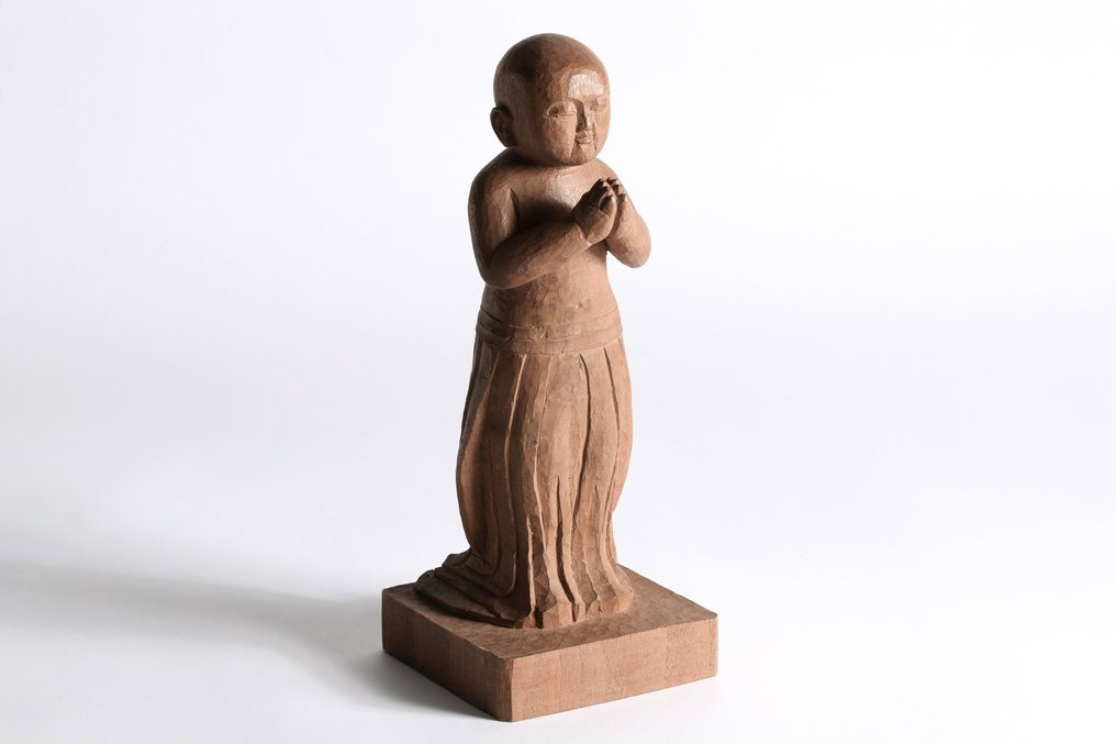 Buddah Statue of Prince Shōtoku 南無仏太子 by Kubota Yoshimichi 久保田俶通 with Wooden Box - 木 - 日本  (沒有保留價) #1.1
