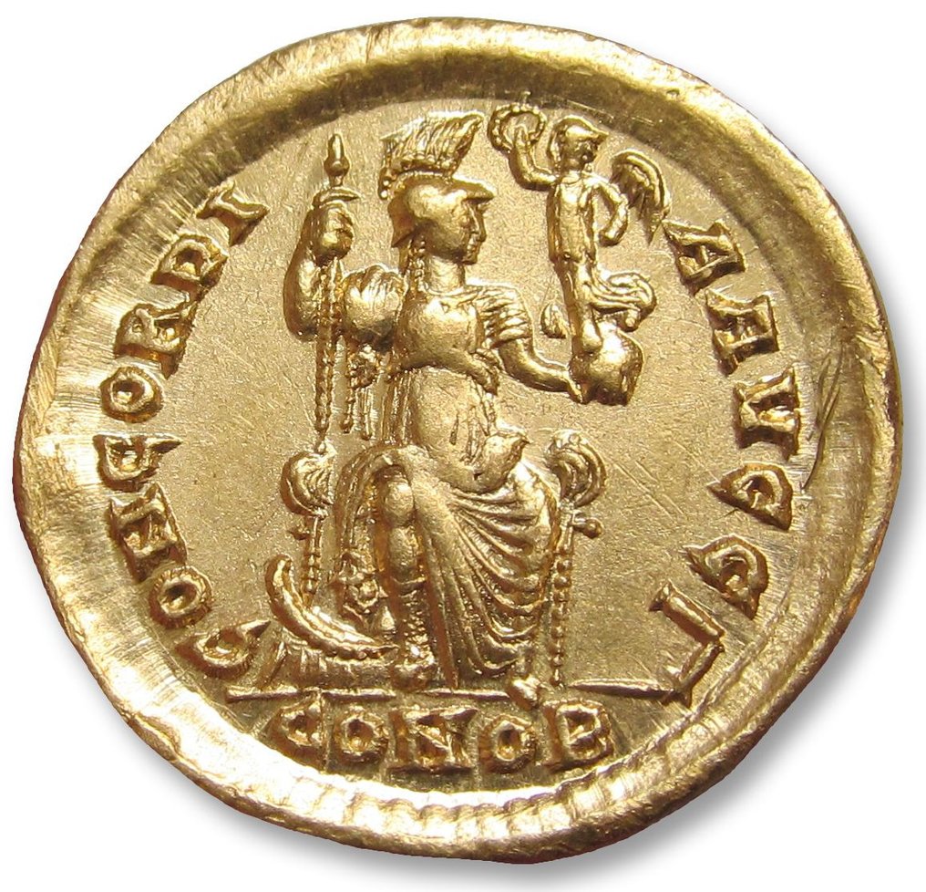 Romarriket. Arcadius (AD 383-408). Solidus Constantinople mint, 3rd officina (Γ) 395-402 A.D. #1.2