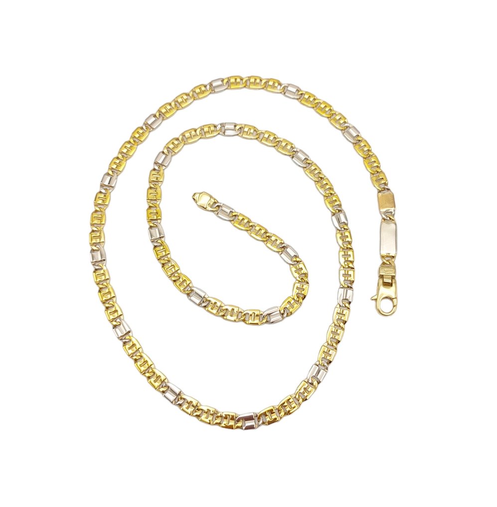 Halsketting - 18 karaat Geel goud, Witgoud #1.0