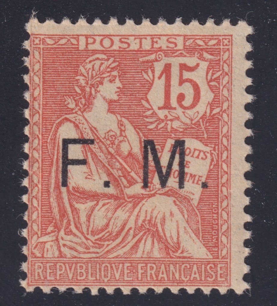 Ranska 1901 - FM-postimerkit, nro 2 minttu** signeeratut vasikat. Upea - Yvert #1.1