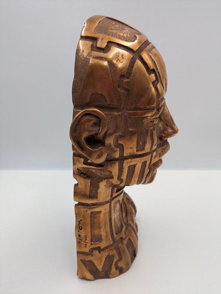 Rabarama (1969) - Sculpture, Testa - 31 cm - Bronze #2.1