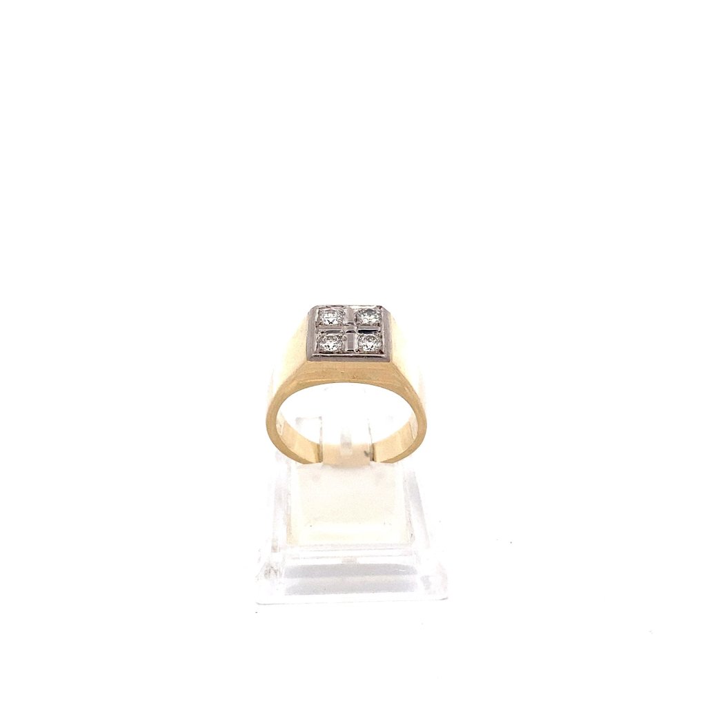 戒指 - 14K包金 黄金 -  0.40 tw. 钻石  #2.1