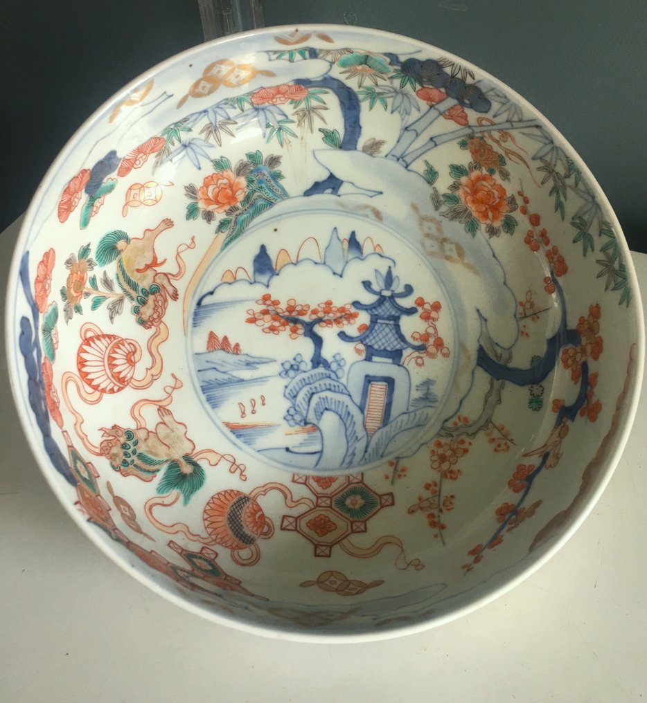 Bassin en porcelaine de Chine polychrome - Fruteira - Porcelana #2.3