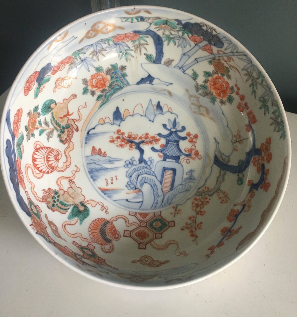 Bassin en porcelaine de Chine polychrome - Fruteira - Porcelana #1.1