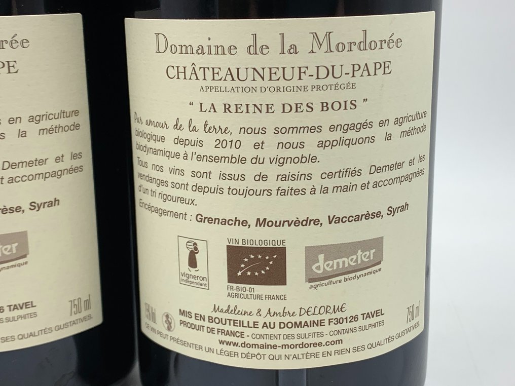 2021 Domaine de la Mordorée - Châteauneuf -du -Pape "La reine des Bois" - Rhône - 3 Flasker  (0,75 l) #2.1