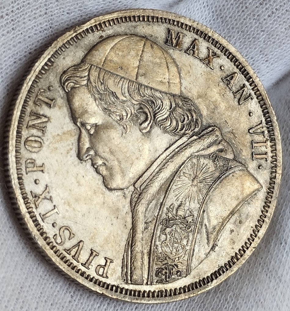 Italia, Estado Pontificio. Pío IX (1846-1870). Scudo 1853 VII #2.1