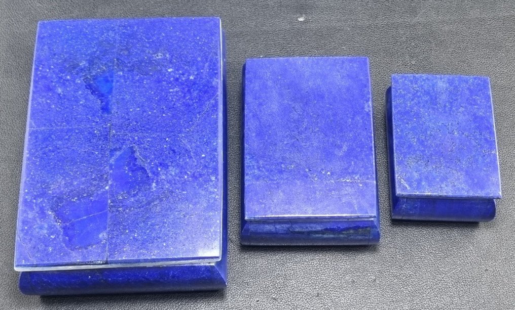 Lapis Lazuli edelsten Smykkeskrin, nytt design - Høyde: 157 mm - Bredde: 105 mm- 1916 g - (3) #2.1