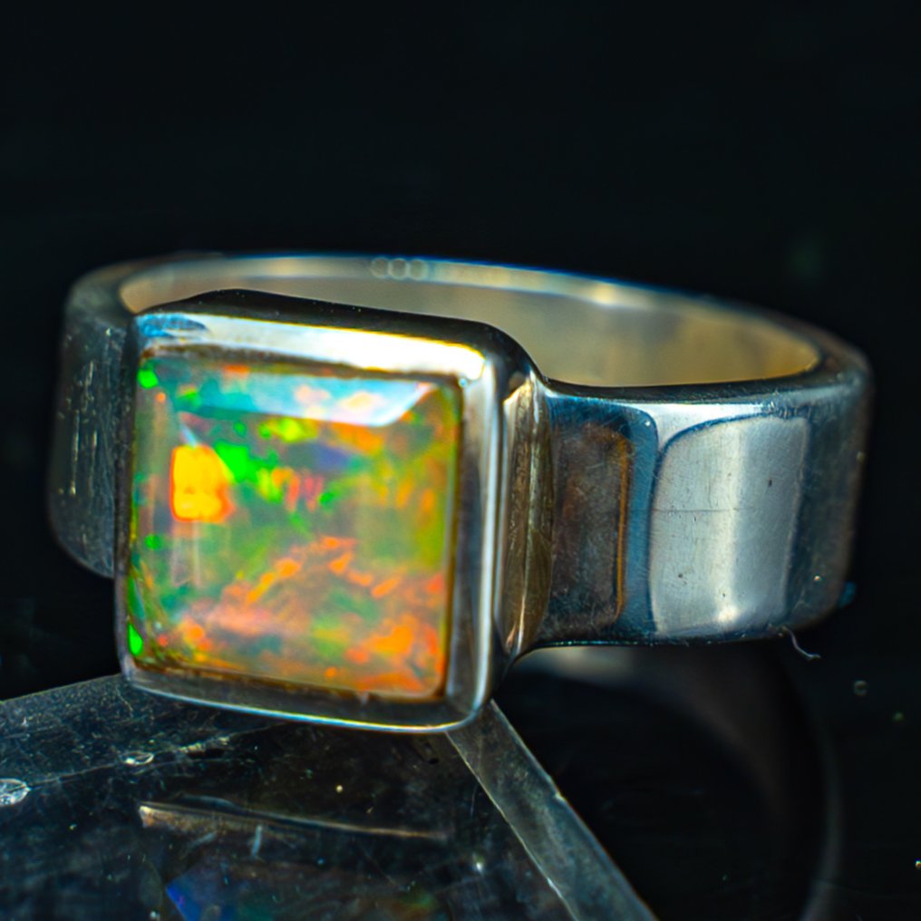 Természetes Welo Opal gyűrű 36.875 ct- 7.38 g #2.1
