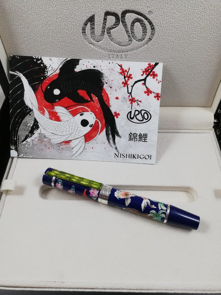 Urso - penna stilografica Koi  collection in argento, smalti e  blu lapislazzuli edizione limitata - 钢笔 #1.0
