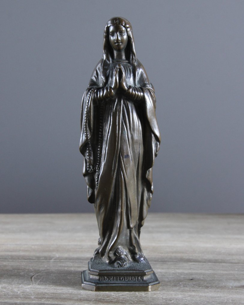 小塑像 - OLV van Lourdes - 青銅色 #1.1
