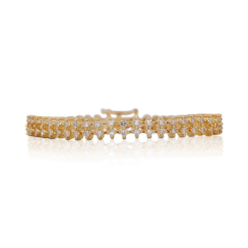 1.53 total carat weight - 18 karaat Geel goud - Armband - 1.53 ct Diamant #1.1