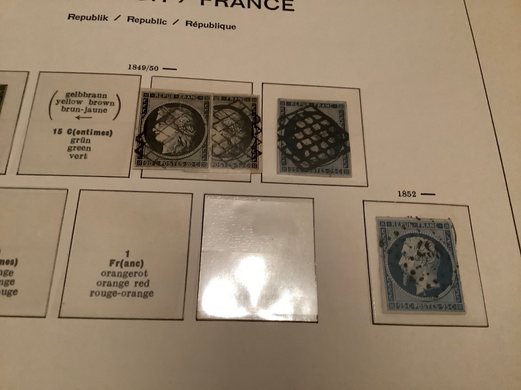 法国 1849/1949 - 良好的基本收藏，有更好的邮票，如 Le travail、classic、Adler、pont du gare 等 - Yvert #3.1