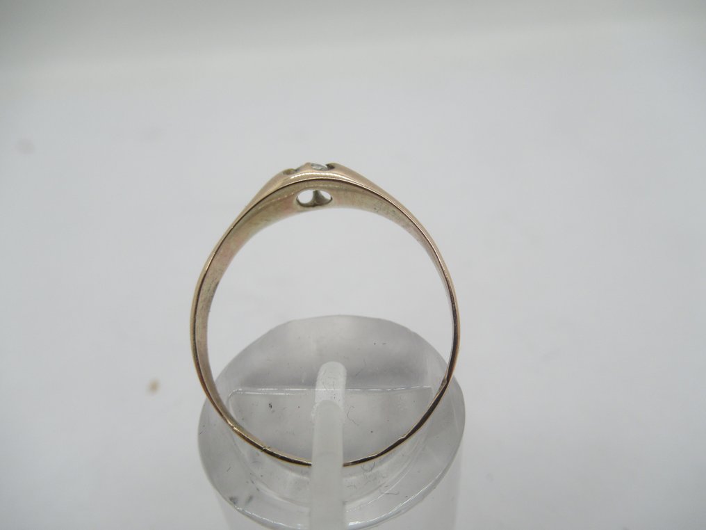 Ring - 14 karat Gulguld Diamant  (Natur) #3.1