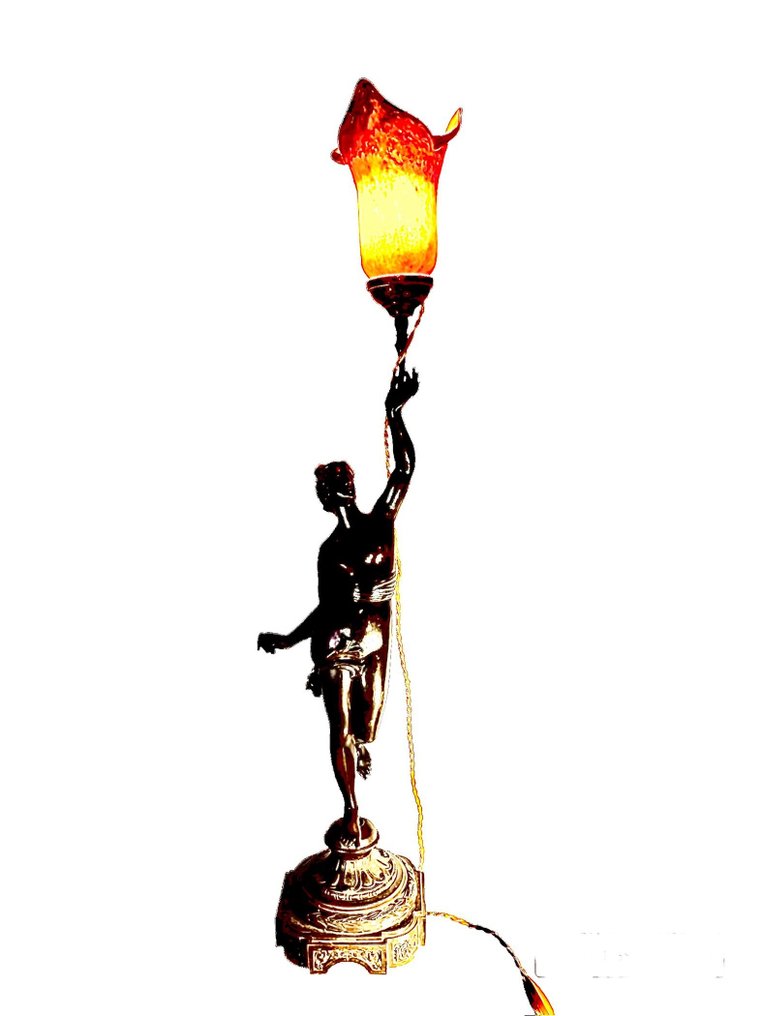 Inspiré de Jean de Bologne - 半身像, Déesse romaine, Fortuna - 85 cm - 古铜棕色铜绿 #1.1