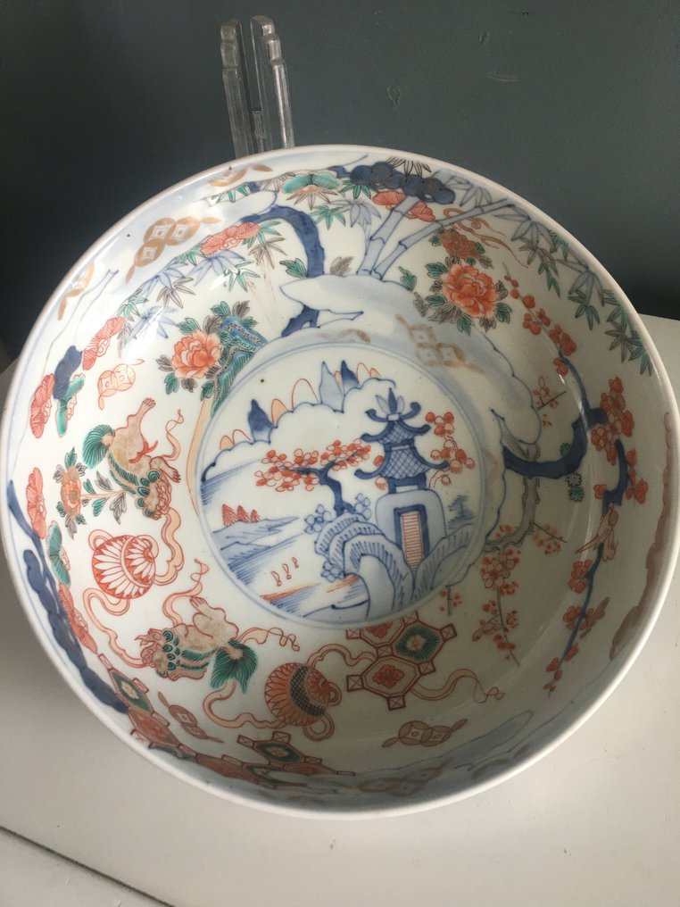 Bassin en porcelaine de Chine polychrome - Fruteira - Porcelana #2.1