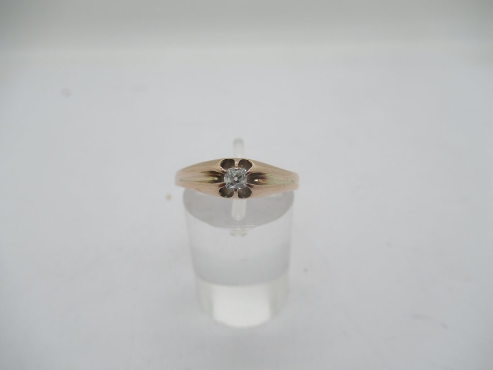 Ring - 14 karat Gulguld Diamant  (Natur) #1.1